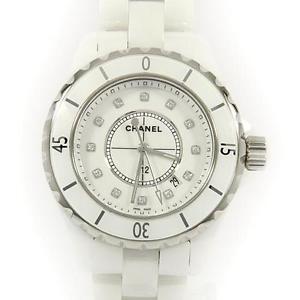 Authentic CHANEL H1628 J12 33mm Ceramic 12P Quartz  #260-001-613-2412
