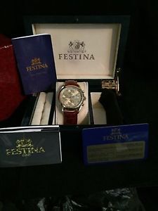 Men's Original18tk gold Festina F-650 Val.7750 movt.Chronograph watch.