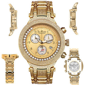 Joe Rodeo Master 4.75 ct Diamond Yellow Gold Mens Watch JJM83
