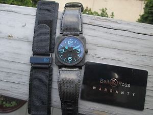 42mm BELL & ROSS Blue/Black Aviation Military BR03-92, clean, accurate,original