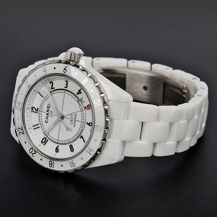 Used Watch Men Chanel J12 42 GMT 2000 limited edition H2126 Automatic white O3M