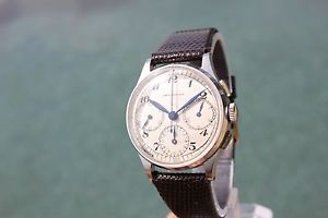 MILITARY WW2 VINTAGE GIRARD PERREGAUX CHRONOGRAPH SERVICED UNIVERSAL GENEVE