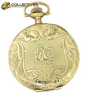 1913 Waltham AWC Antique Vintage 14k Solid Gold Full Hunter Pocket Watch 8s