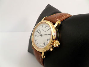 TU Werk H. Moser & Cie in neutral 18K Gold Gehäuse Handaufzug 37mm UNIKAT!!!