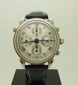 18K Gold / S.Steel Rene Marchal Chronograph Rattrapante Automatic Men's Watch