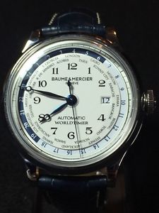Baume and Mercier Capeland Automatic Worldtimer Silver Dial Men's Watch