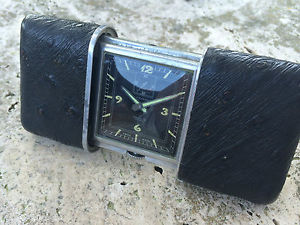 VERY RARE MOVADO ERMETO OVERSIZED 8 DAYS EXCELLENT ORDER FOR REPAIR PURSE WATCH