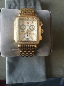 Michele Deco Day MOP Dial Gold-Tone SS Chrono Quartz Ladies Watch MMWW06P000100