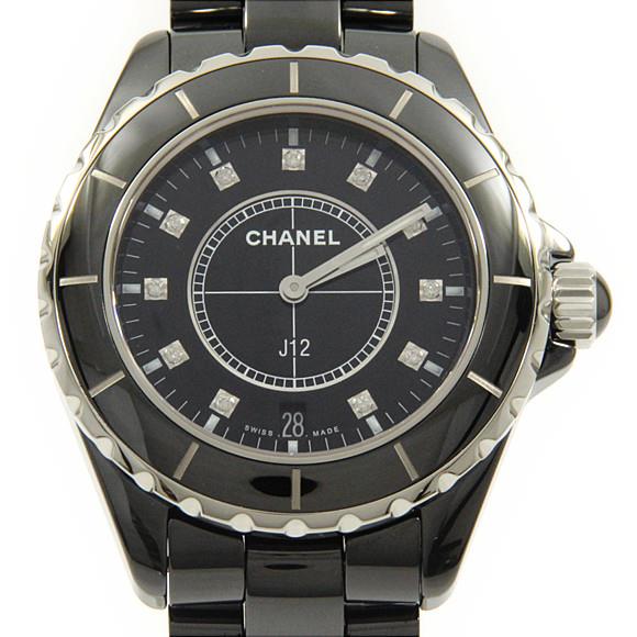 Used[B] Watch Chanel H2124 J12 38mm ceramic 11P Quartz Black Diamond E9V