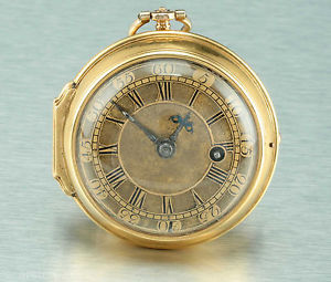 German Gold Oignon verge Fusee Johann Michael Dermer London 1710 Champleve