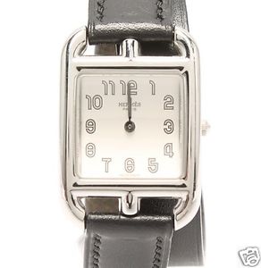 Auth HERMES "Capecod" Double Tour CC1.210 SS Quartz, Women's watch