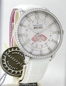 New Ladies Maurice Lacroix "Moon Phase" w/Dia Dial Markers / Bezel Crown - Auto