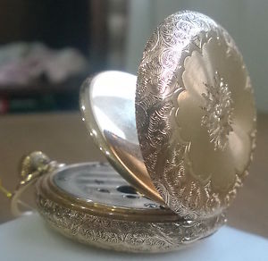 Elgin 1888 American ladies/gents HUNTER pocket watch. Hallmarked 14K SOLID GOLD