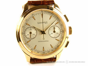 EBERHARD Oldflyer Chronographe 18K rose gold hand winding Ref. 30046OR. NEW!