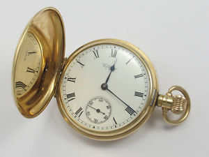 Antique WALTHAM SOLID GOLD HUNTER CASE POCKET WATCH