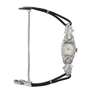 Vintage Hamilton Retro Modern Ladies ~1.25cttw Diamond Platinum 22J Wristwatch