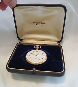 Antique 14K Gold Bailey Banks & Biddle Pocket Watch United Spanish War Vet Works