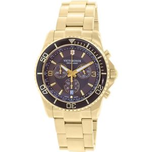 Victorinox Swiss Army Mens Maverick 241691 Gold Stainless-Steel Swiss Quartz Wat