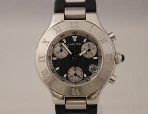 Cartier Chronoscaph 21 Stainless Steel Watch Ref. 2424