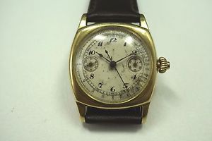 MOVADO REF.147 CHRONOGRAPH 18K SINGLE BUTTON C.1920'S PULSATION DIAL