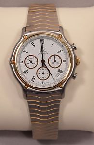 Ebel Automatic Chronograph 18K Gold & Stainless Watch Charlton Heston Collection