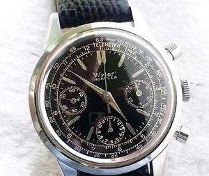 VINTAGE WYLER AVAITOR 17 JEWEL VALJOUX 72 CHRONOGRAPH WRISTWATCH JUST SERVICED