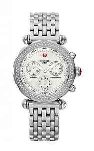 NEW AUTHENTIC MICHELE CABER SPORT DIAMOND MOP DIAL LADIES WATCH MWW16D000007