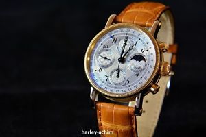 Chronoswiss Lunar Chronograph, in Stahl/Gold mit Sichtboden und neuem Armband