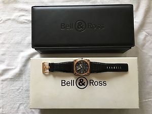 bell & ross br-94 18kt rose gold chronograph date