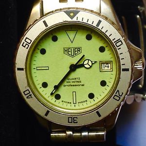 Vintage HEUER 982.113 Night Diver Pewter PVD