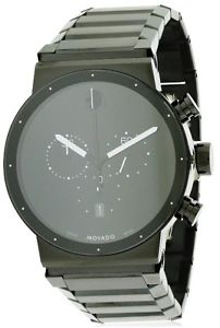 Movado Sapphire Synergy Black Chronograph Mens Watch 0606801