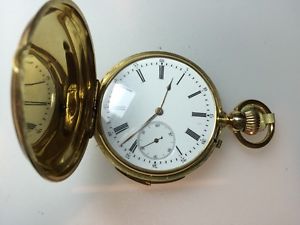 Gold Minute repeater full hunter case 18K tested and certified with papers 54mm