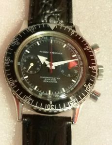 Vintage 60's  Nivada  Grenchen  Chronomaster  Aviator  Sea  Diver  Valjoux 92