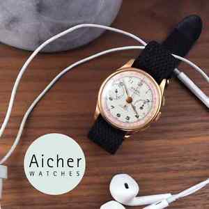 1950 Vintage Rose Gold 18kt Chronographe Suisse Watch Chronograph Landeron Men´s