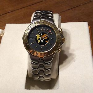 Ebel World Time 18k Gold Bezel And Triple Gold Crowns