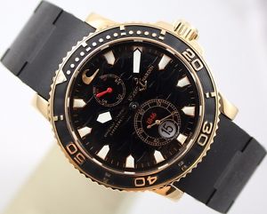 HERRENUHR ULYSSE NARDIN UN BLACK SURF LIMITED EDITION 18K ROSE GOLD REF. 266-37