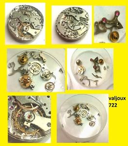 Valjoux 722 RARE movement for chronographe wristwatch 3k- cal 13 '' BALANCE GOOD