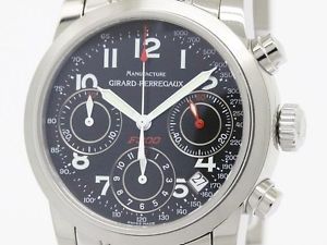 Pre-Owned GIRARD PERREGAUX F300 G8532 Chronograph Men's SS Black Automatic, MD