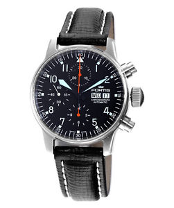 FORTIS AVIATIS FLIEGER CLASSIC CHRONOGRAPH WATCH SWISS AUTO 100m WR 597.11.11 L