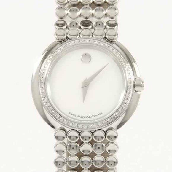 Used[B] Watch Movado M81.120. A1S. WS Torenburiri / D Quartz White Shell C3N
