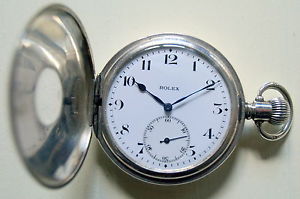 Orologio tasca 1922 occhio di bue ROLEX early half hunter pocket watch SUPERB