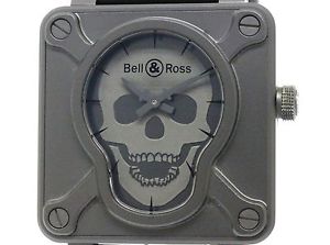 BELL & ROSS Airborne LTD Edition Steel Leather Automatic Watch BR01-92 (BF100308