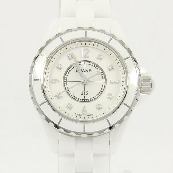 Used[B] Watch Chanel H2570 J12 29mm ceramic 8P Quartz White Shell Diamond Y1Y