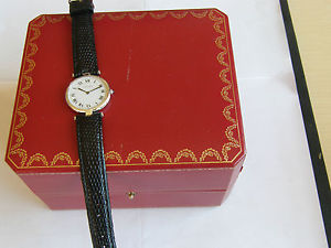 CARTIER-PARIS-ORO BIANCO 18 KT(0,750)-30,3 MM-SCATOLA E FIBBIA ORIGINALI