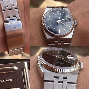 Rolex Oysterquartz 17014 Gold Bezel Oro Bianco Jubilee Vintage Rare Mint Raro