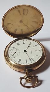 WALTHAM CANADIAN PACIFIC RAILWAY 14k GOLD FILLED POCKET WATCH 1896