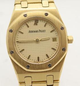 Audemars Piguet Solid 18K Yellow Gold Ladies Quartz Watch with Date
