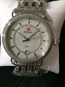 New Authentic Michele CSX Elegance Diamond Mother Of Pearl Face MWW03T000035