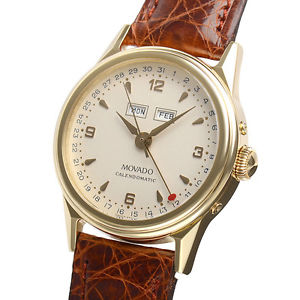 Used Watch Men Movado Karen de-Matic Automatic Silver Yellow Gold G3B