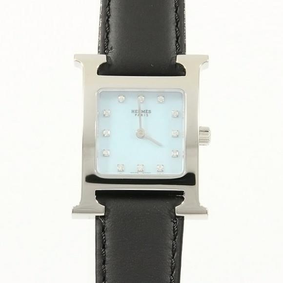 Used[A] Watch Hermes HH1.210 H Watch 12P Quartz Blue Shell Diamond D5R